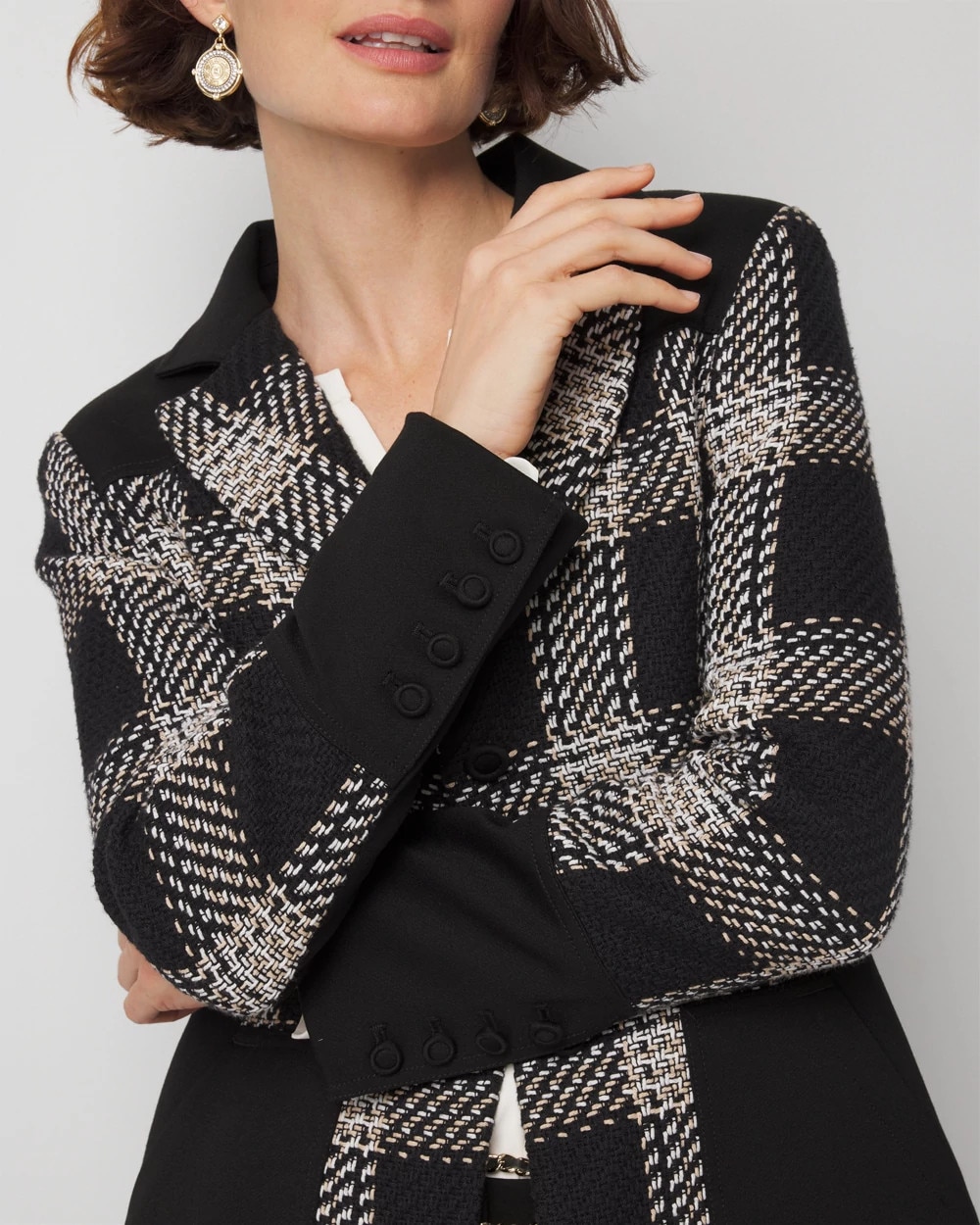 WHBM® Petite 3-Button Signature Tweed Blazer