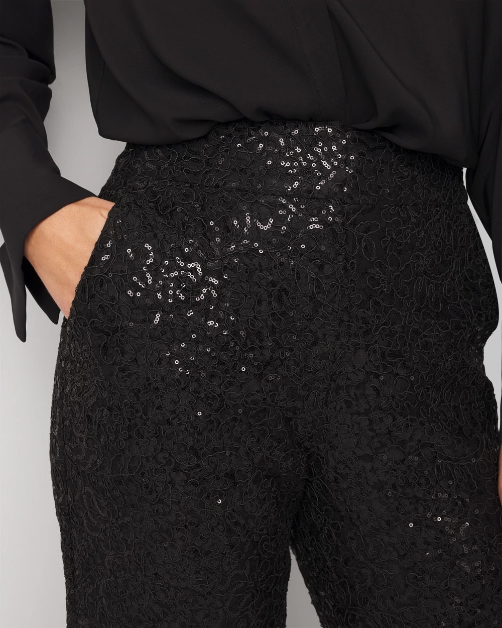 Sequin + Lace Riley Trouser - image 3