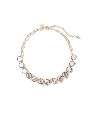 Circle Pearl Chain Necklace