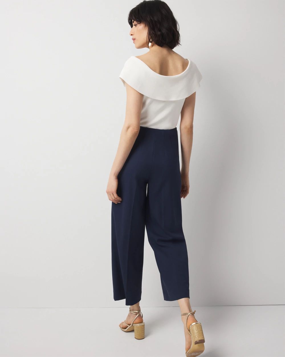 Cropped Wide Leg Pant