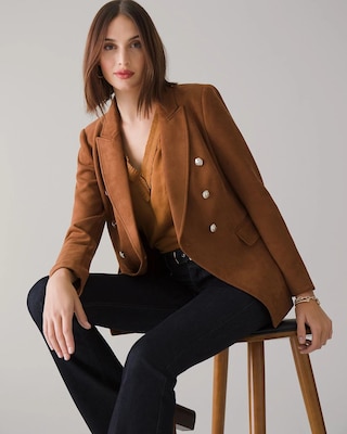 Faux Suede Studio Blazer