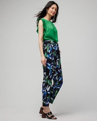 High-Rise Tapered Ankle Pants