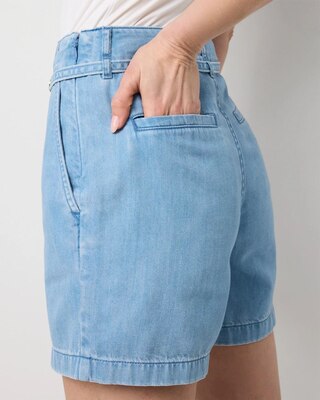 Belted Featherweight Denim Short click to view larger image.