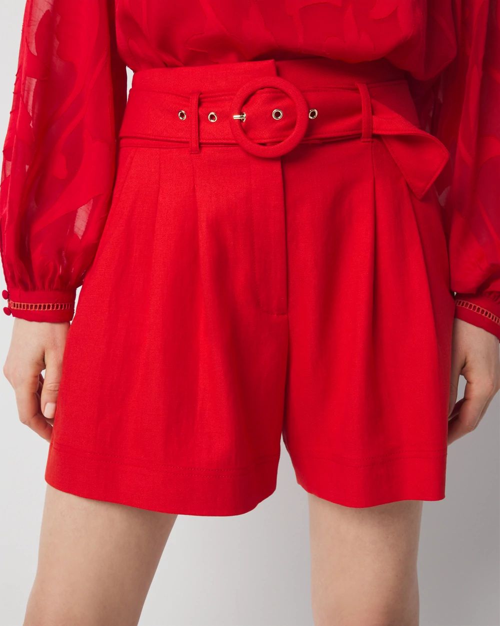 Extra High-Rise Belted Shorts