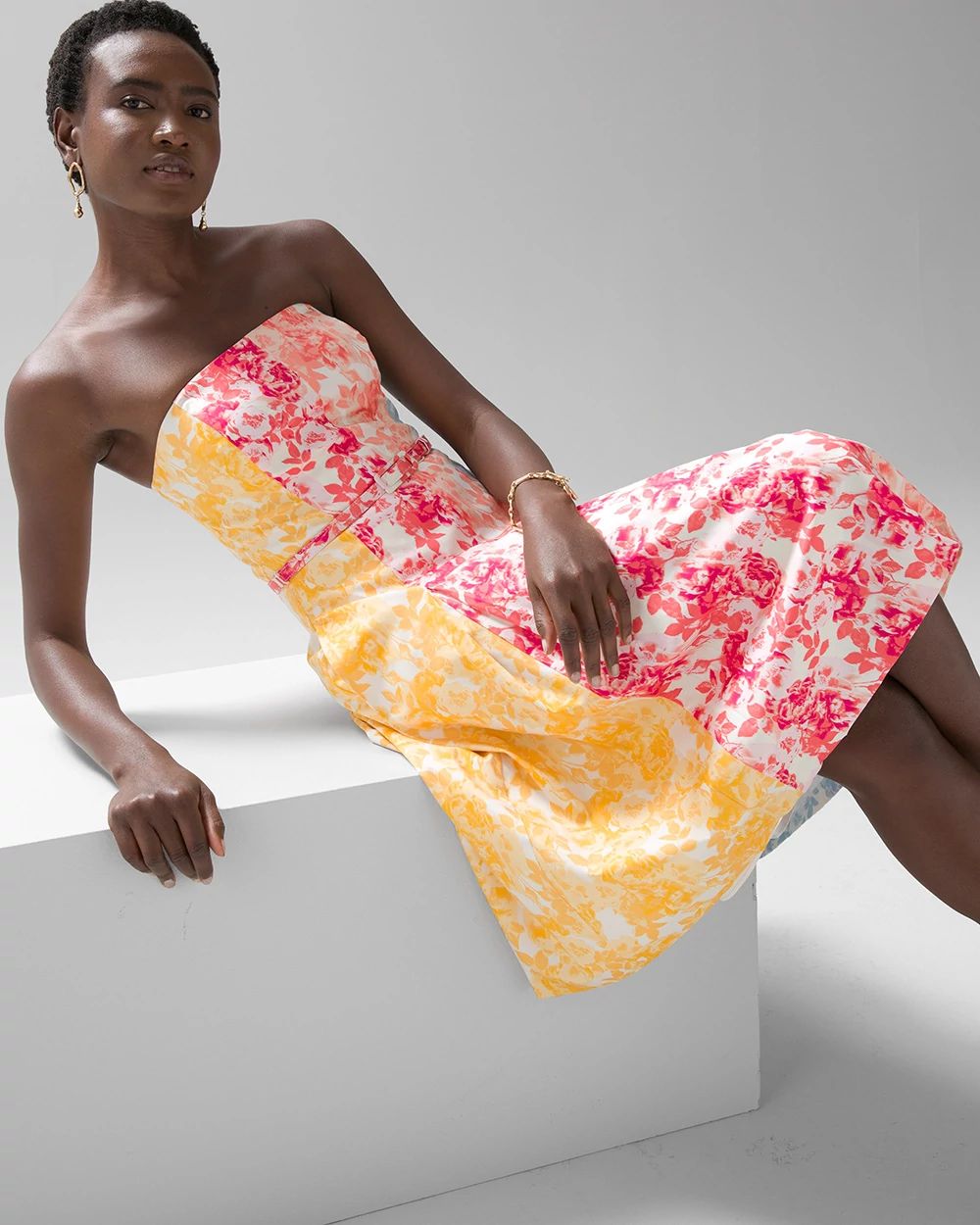 Cotton fit and flare dress best sale