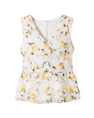 Sleeveless Lace Peplum Top