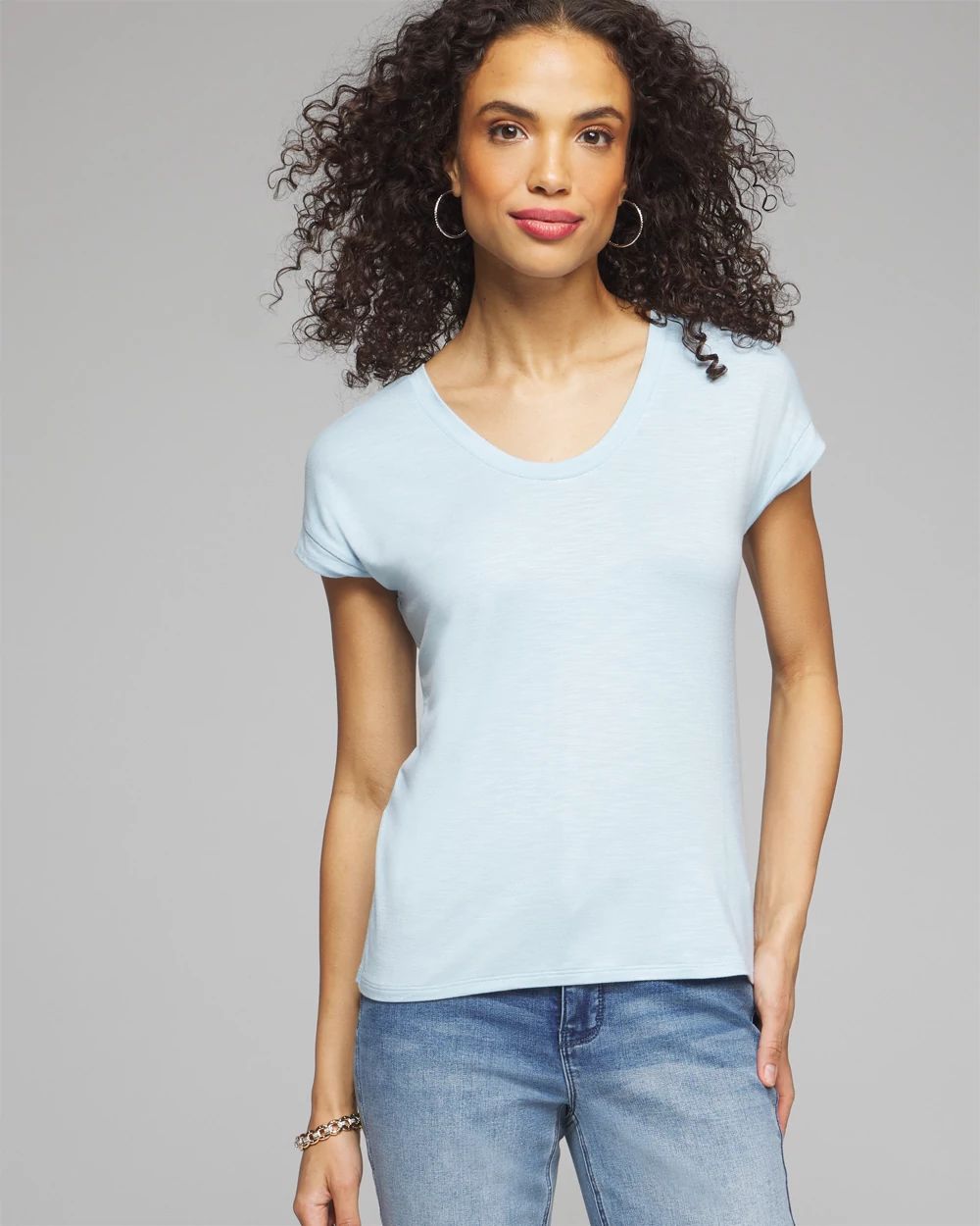 Outlet WHBM Scoop Neck Tee