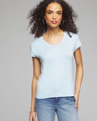 Outlet WHBM Short Sleeve Scoop Neck Tee