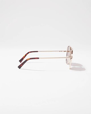Gold Aviator Sunglasses