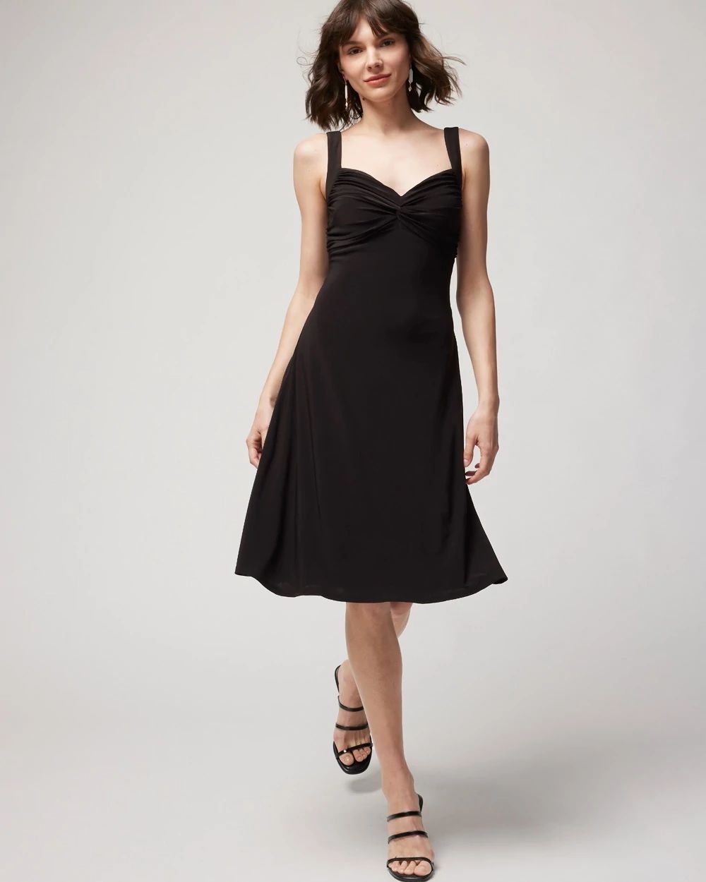 Matte Jersey Sweetheart Twist Front Dress