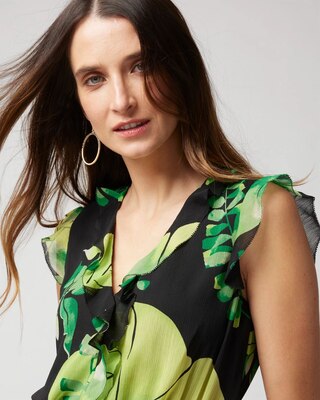 Sleeveless Ruffle Midi Dress