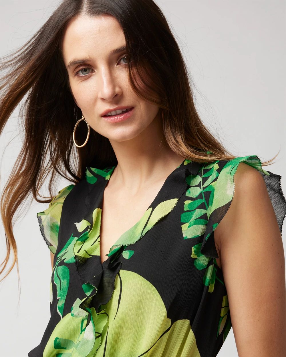 Sleeveless Ruffle Midi Dress