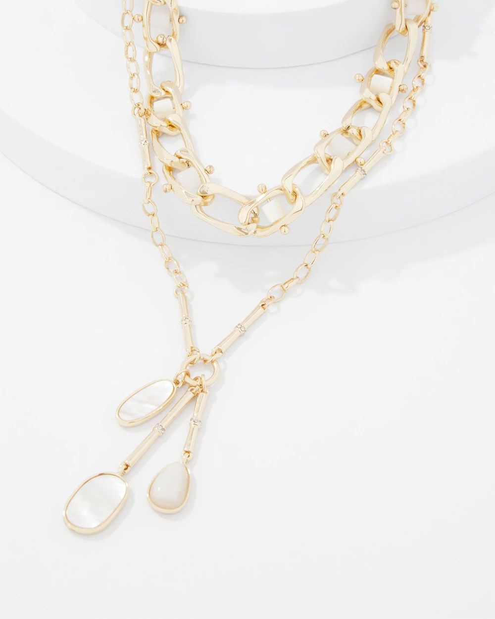 Mother of Pearl Charm Necklace