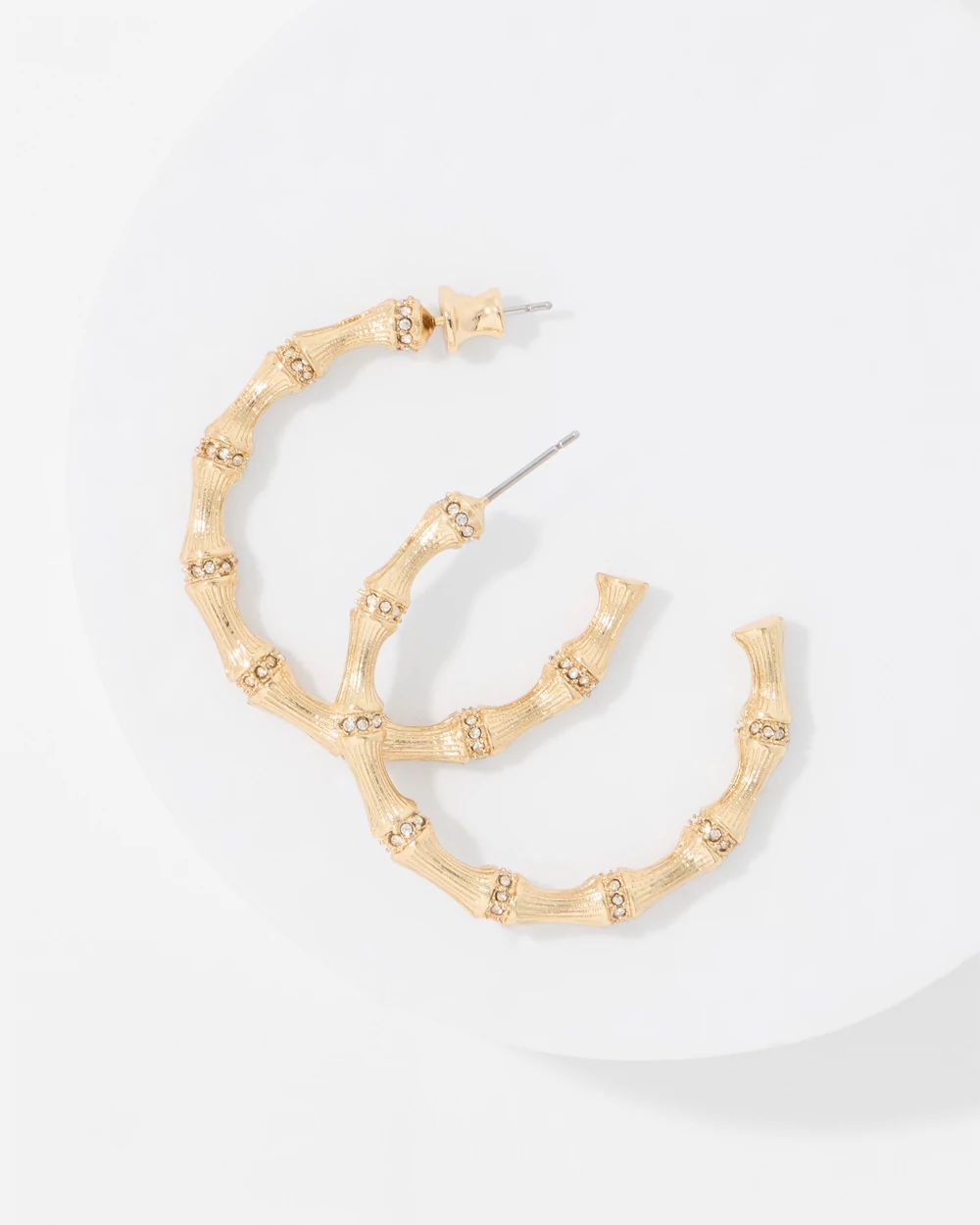 Textured Bamboo Hoop Earrings