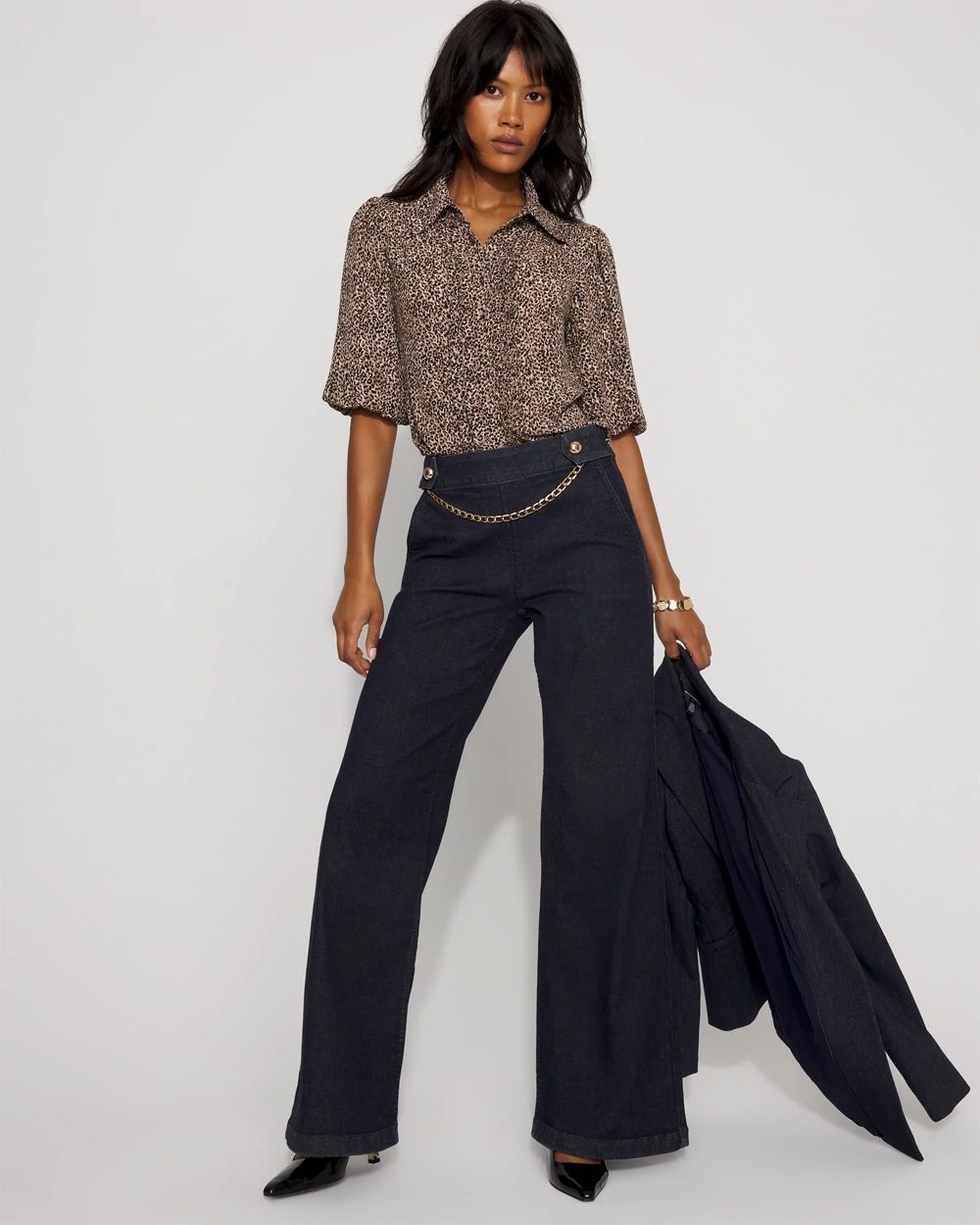 Puff Sleeve Ruffle Shirt