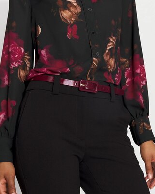 Faux Leather Skinny Belt click to view larger image.