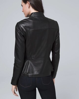 Leather Peplum Jacket