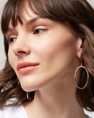 Crystal Goldtone Drop Earrings