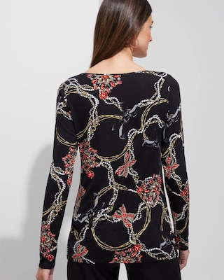 Outlet WHBM Long-Sleeve Scoop-Neck Tee click to view larger image.