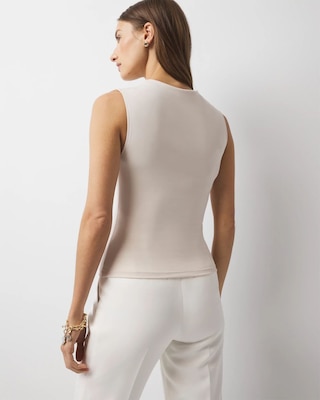 WHBM FORME™ All Ways Stretch High-Crewneck Tank Top click to view larger image.