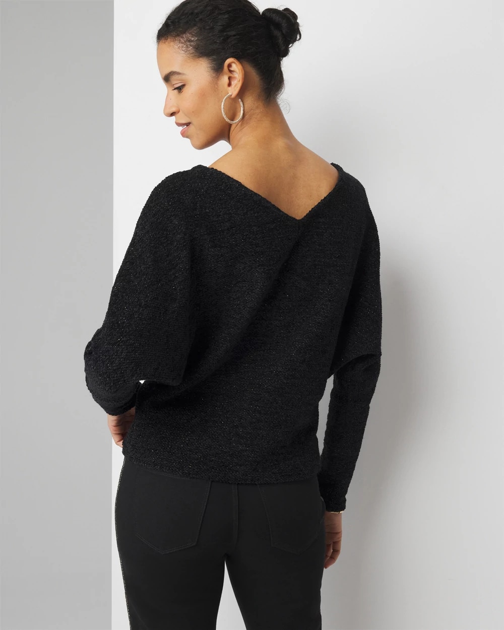 V-Neck Chenille Pullover