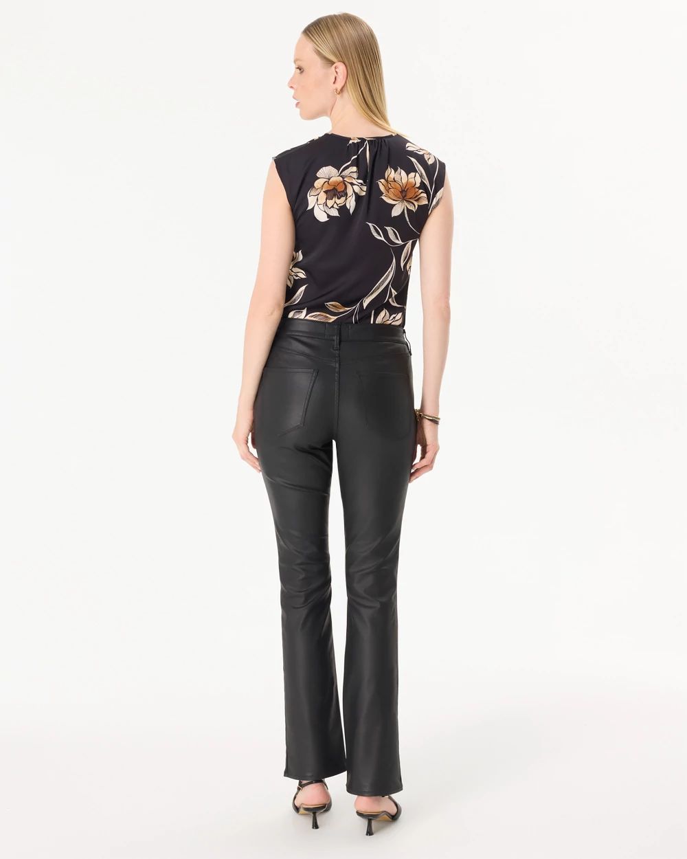 High-Rise Coated Micro Bootcut Jean click to view larger image.