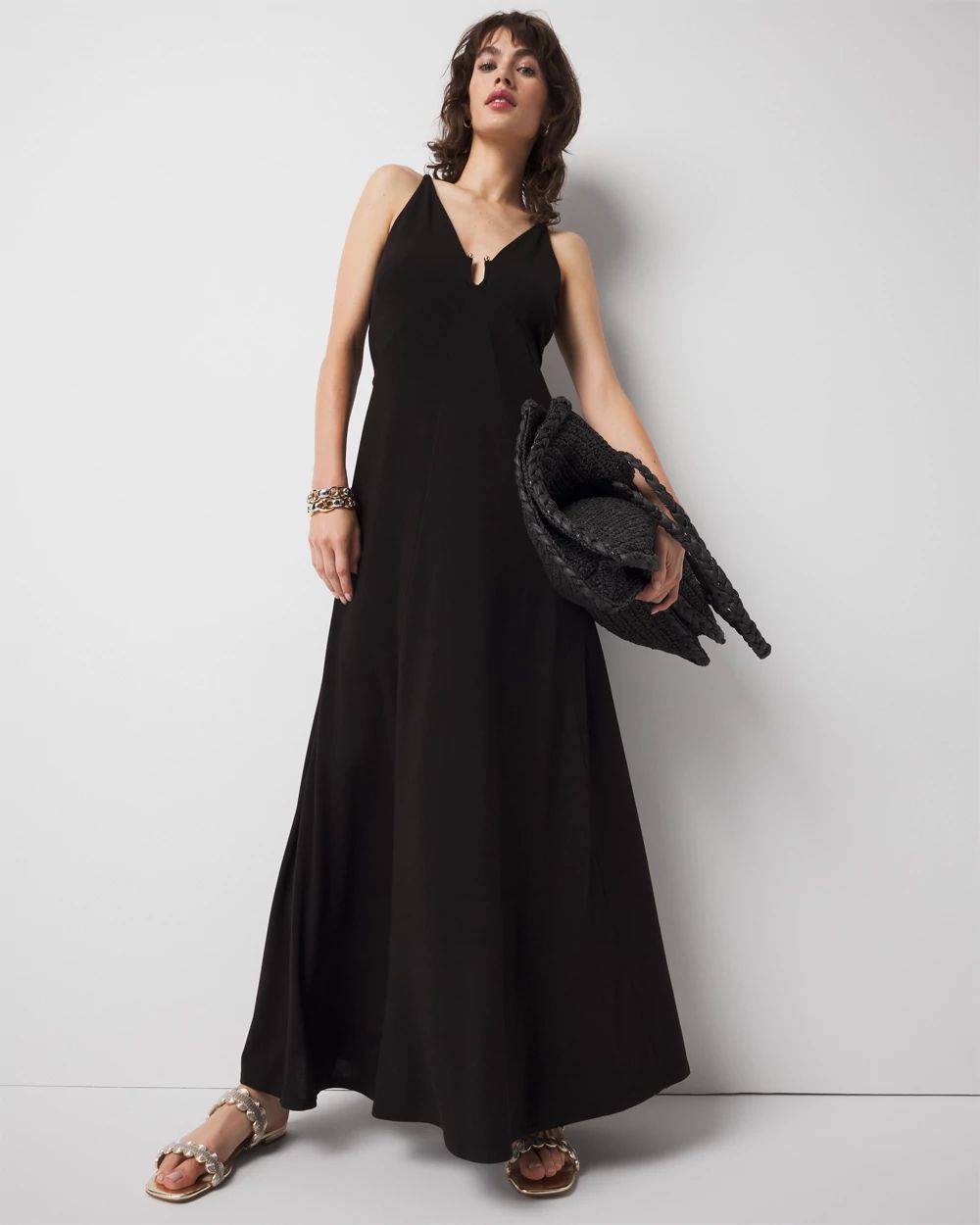Petite Hardware Jersey Maxi Dress