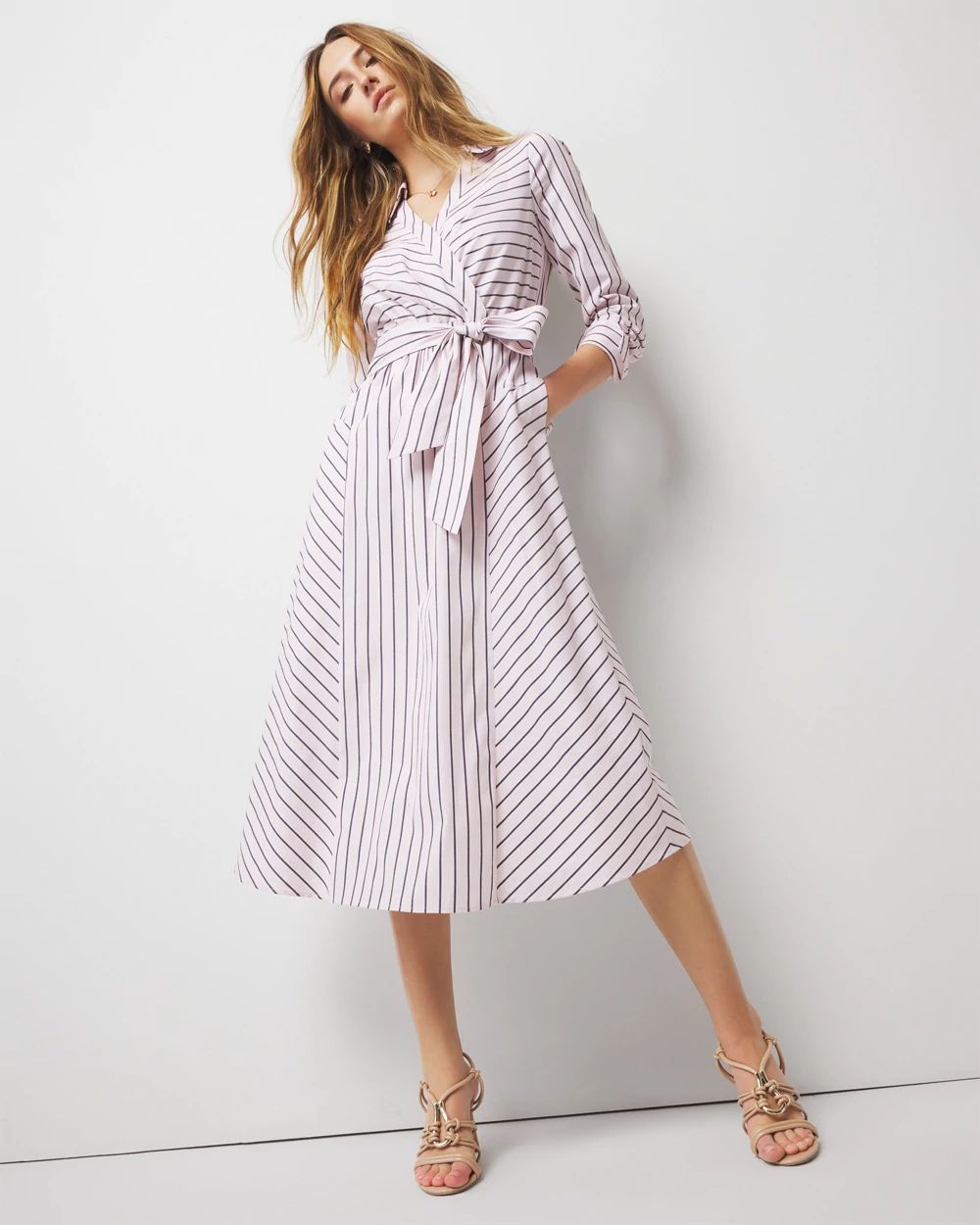 Poplin Midi Shirt Dress click to view larger image.