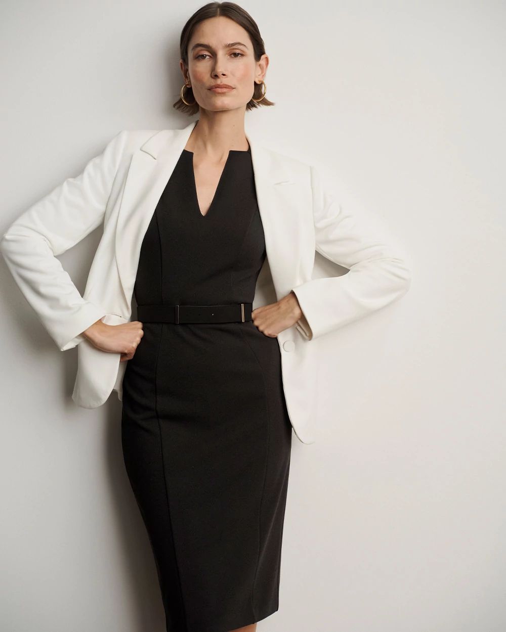 Knit Crepe Sheath Dress