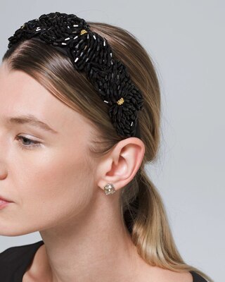 Black Beaded Headband