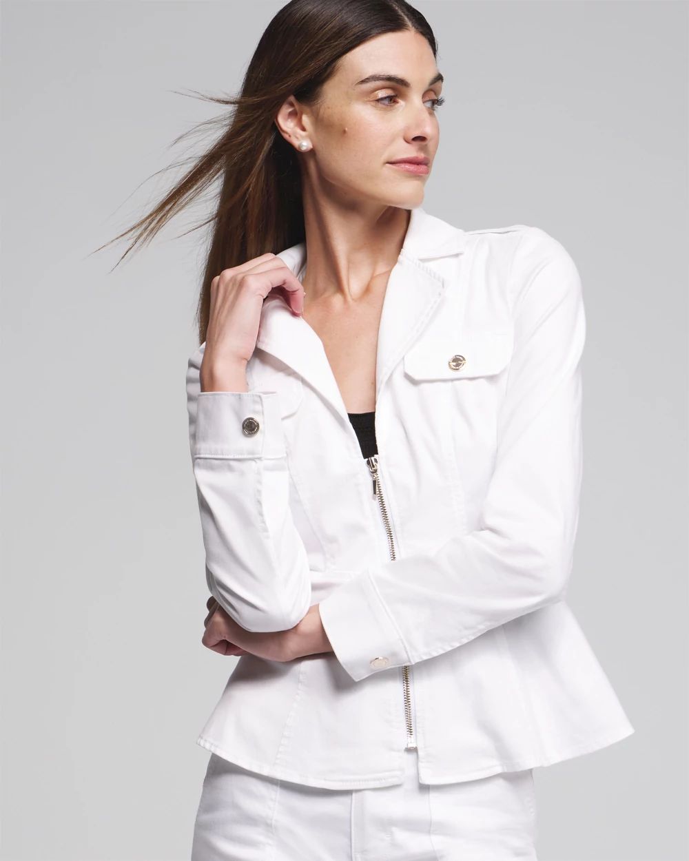 Outlet WHBM Stretch Sateen Jacket