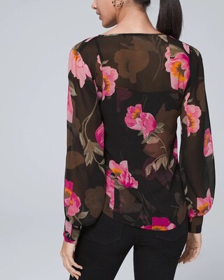 Chiffon Tie-Neck Blouse