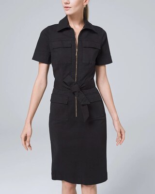 Short Sleeve Utility Shirt Dress