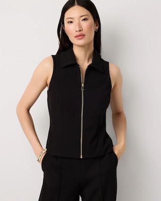 Zip-Up Collared Top click to view larger image.