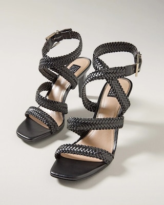 Braided Wrap Mid-Heel Sandal click to view larger image.
