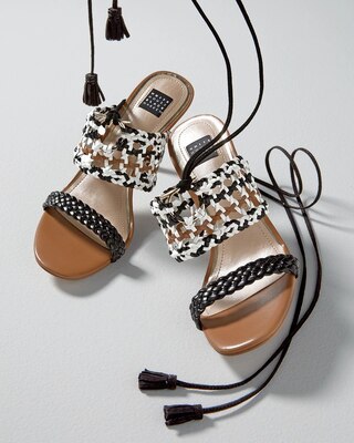 Braided Mid-Heel Gladiator Sandal