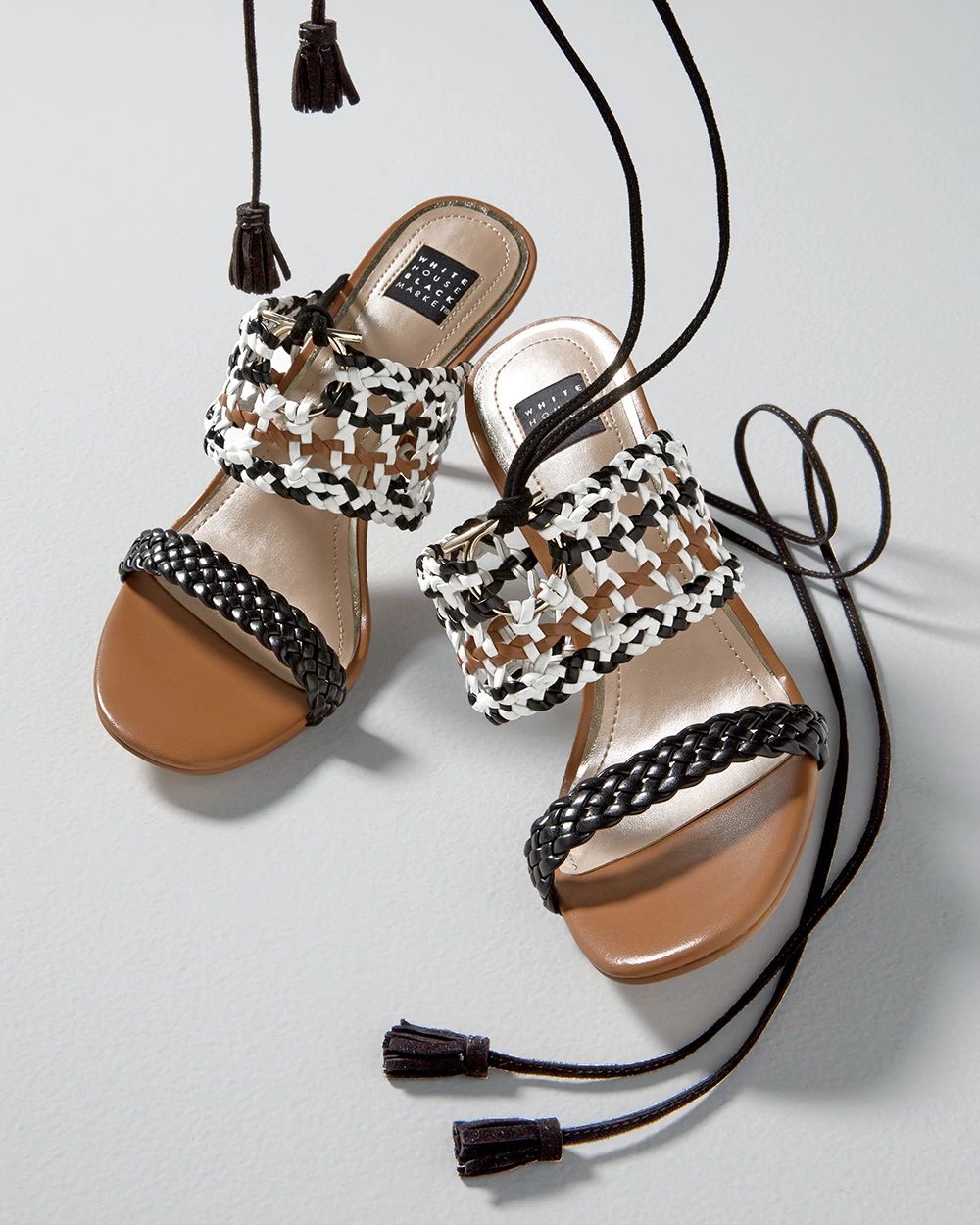 Braided Mid-Heel Gladiator Sandal click to view larger image.