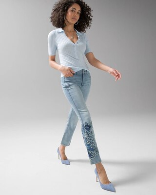 High-Rise Straight Jeans