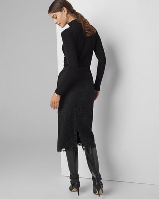 Lace Pencil Midi Skirt click to view larger image.