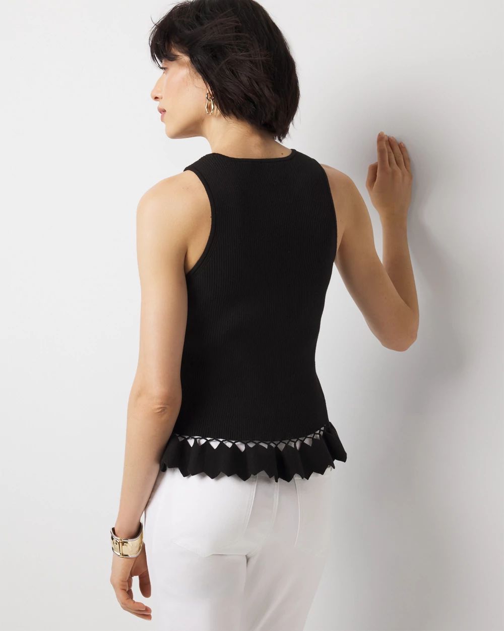 Petal Peplum Sweater Tank