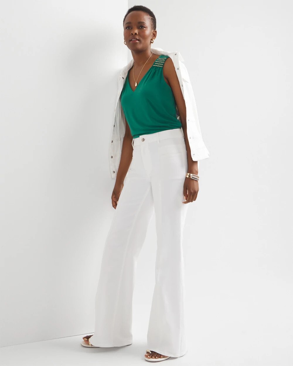 Beaded Matte Jersey Tank - image 2