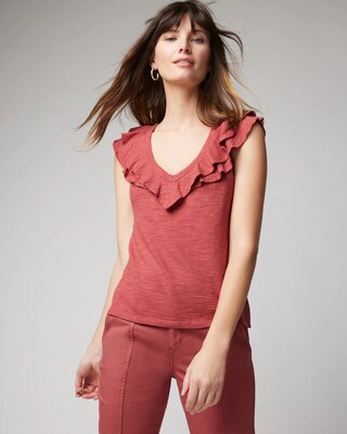 Ruffle Neck Tee