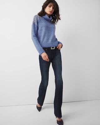Embellished Turtleneck Sweater click to view larger image.