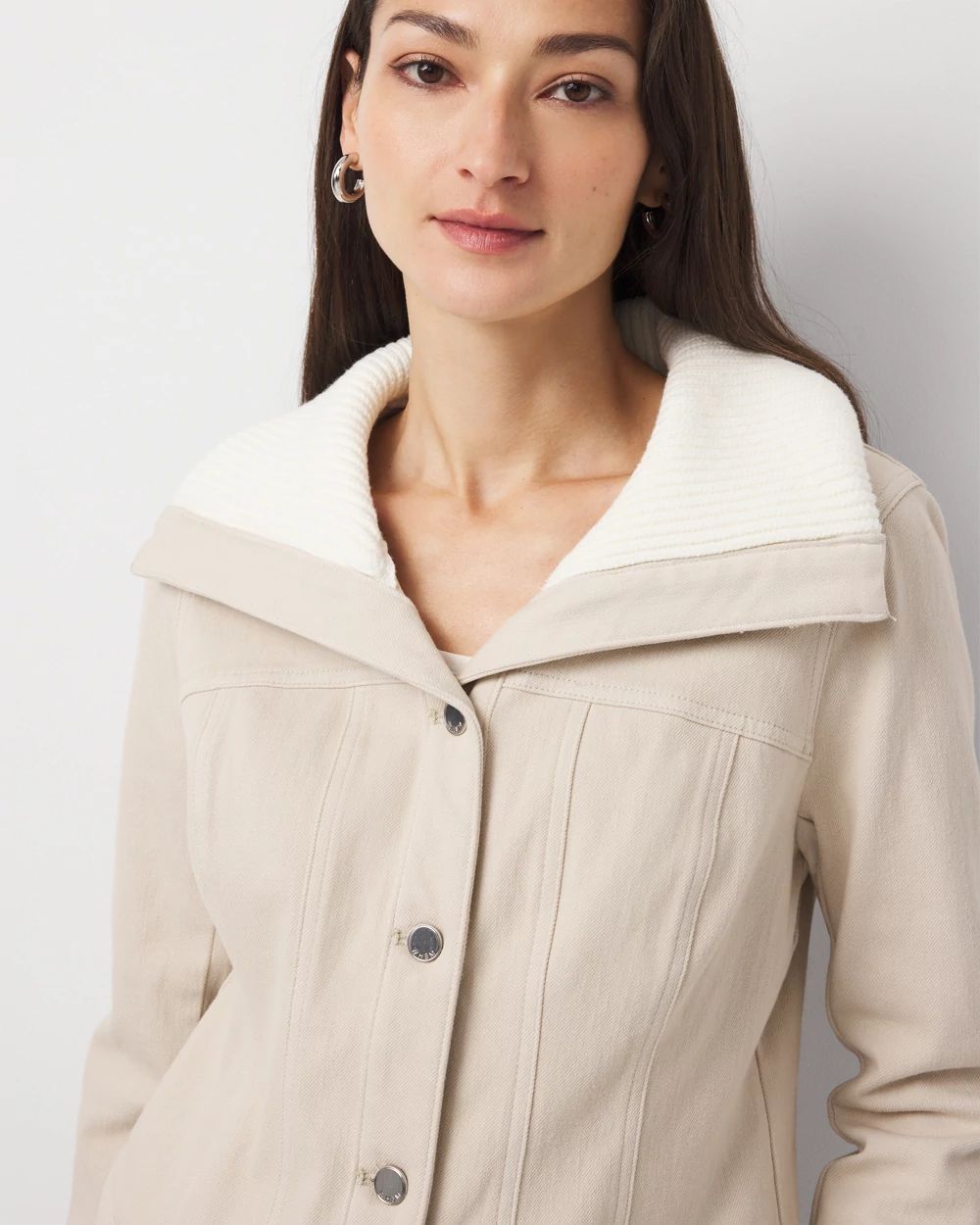 Sweater Trim Jacket