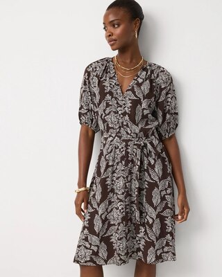 Petite Tie-Waist Mini Dress click to view larger image.