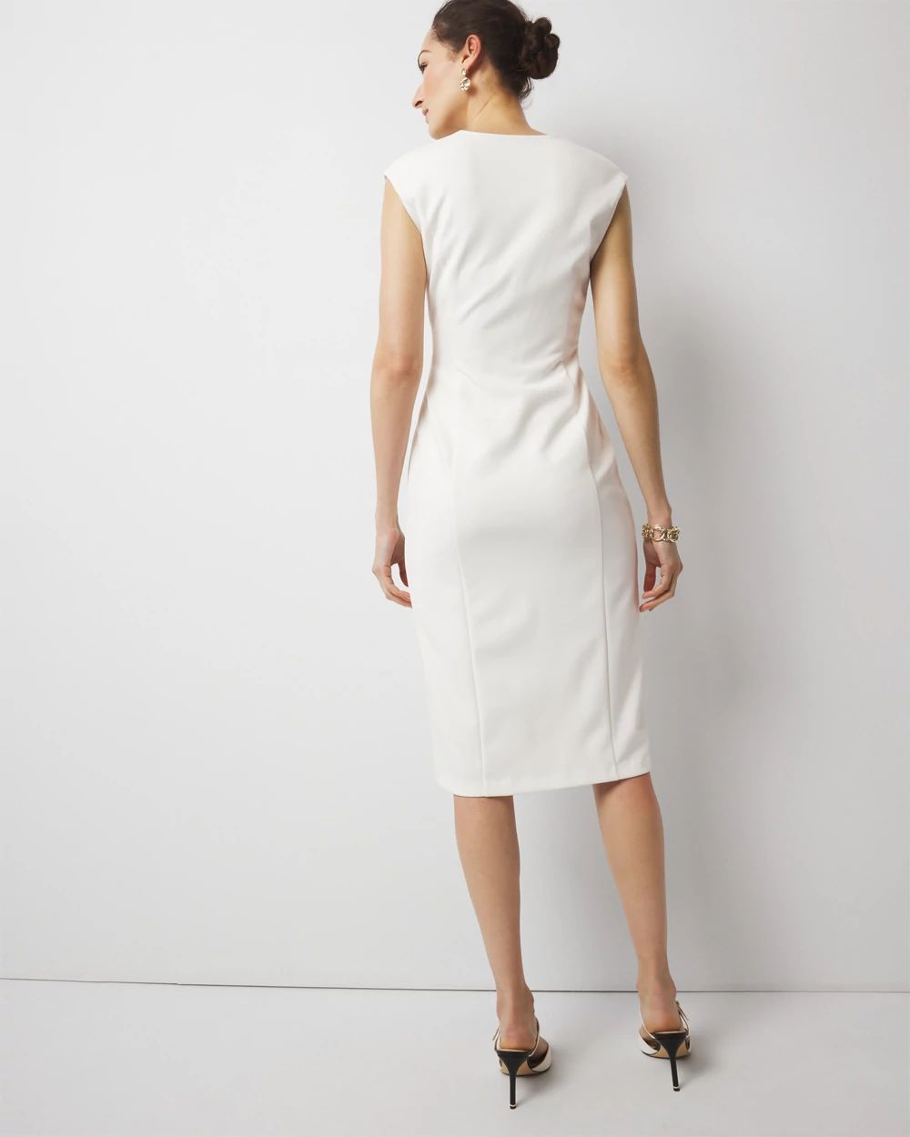 Petite Twist Detail Sheath Dress click to view larger image.