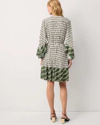 Flutter Sleeve Crepe Dress click to view larger image.