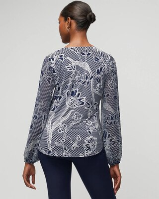 Matte Jersey Woven Sleeve Blouse