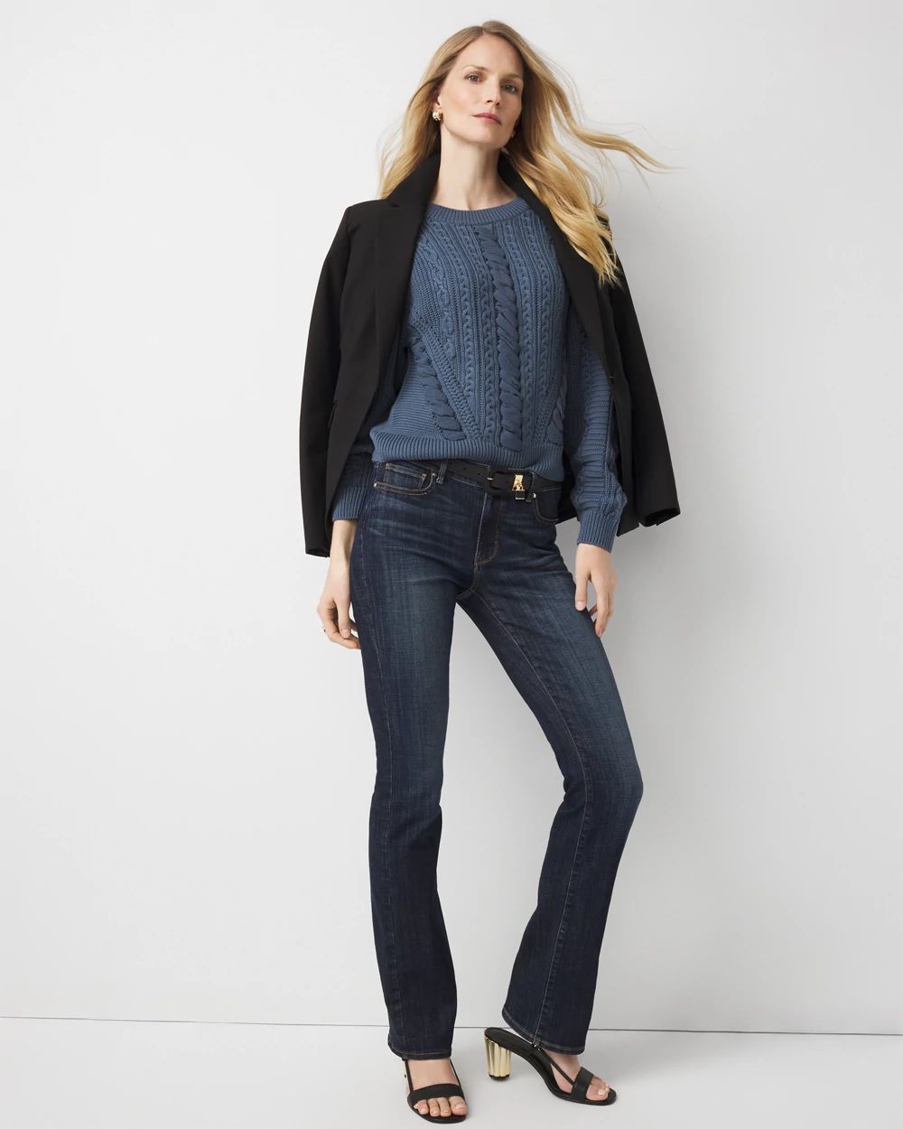 Braided Cable Knit Sweater click to view larger image.