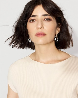 Corded Inlay Drop Earrings click to view larger image.